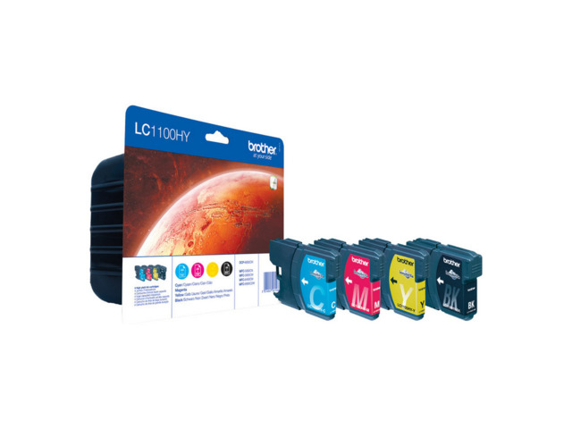 BROTHER PACK 4U LC1100HY COLOR