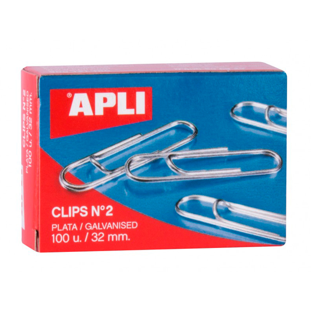 APLI CLIP GALVAN N2 32MM 100U