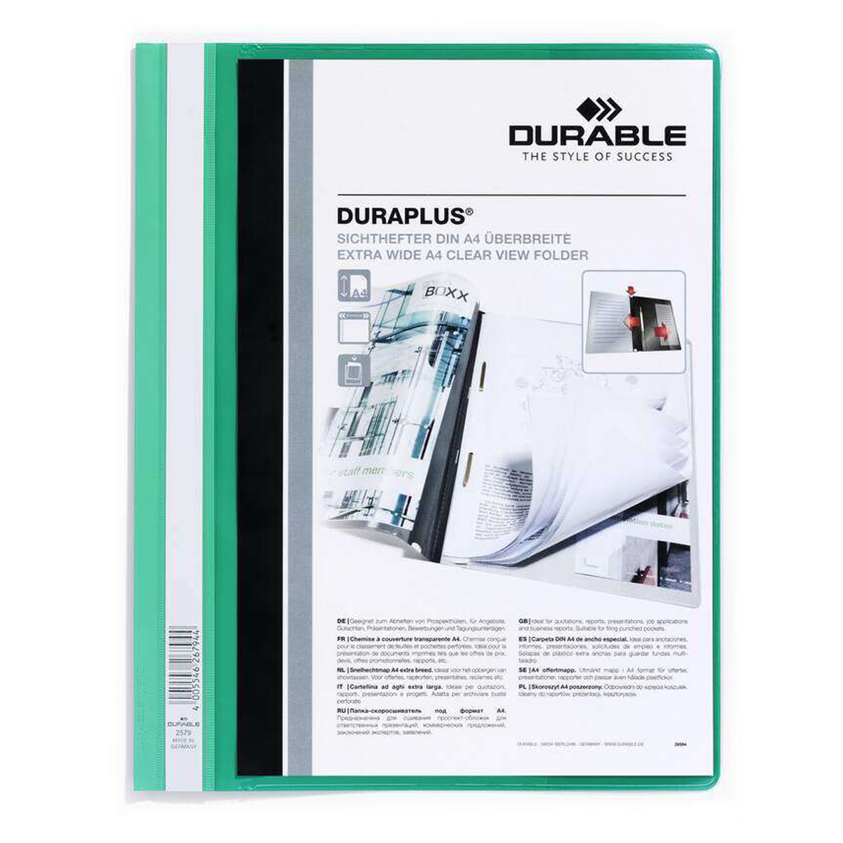 DURABLE CARPETA A4+ VERDE