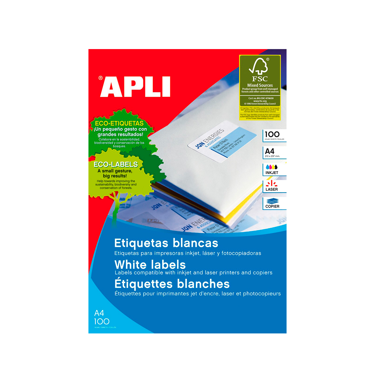 APLI ETIQUETA C.RECTOS 105X57