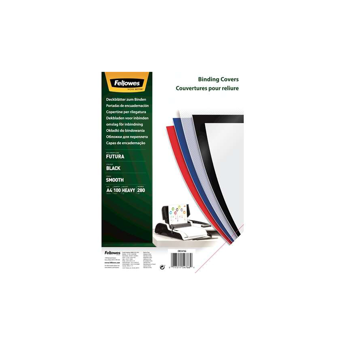FELLOWES PORTADA A4 280 MICRAS