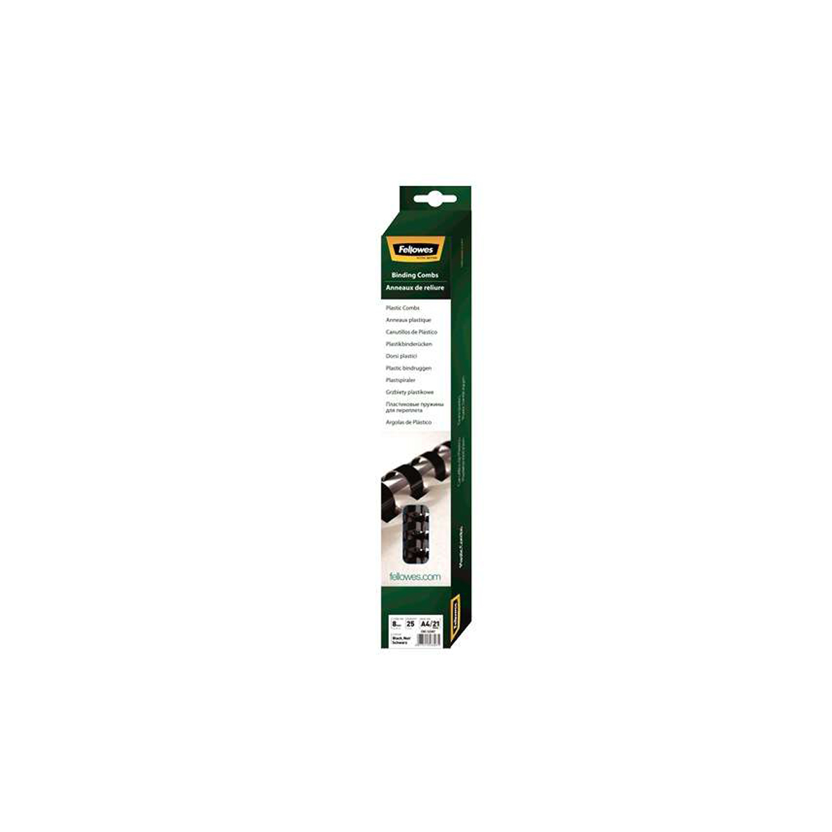 FELLOWES CANUTILLO 8MM 25U NEG