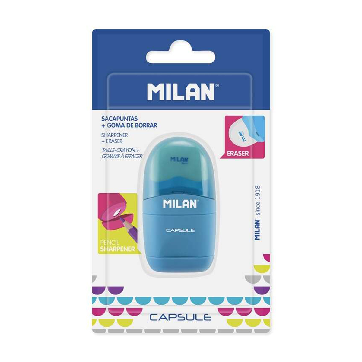 MILAN SACAPUNTAS + GOMA 12U