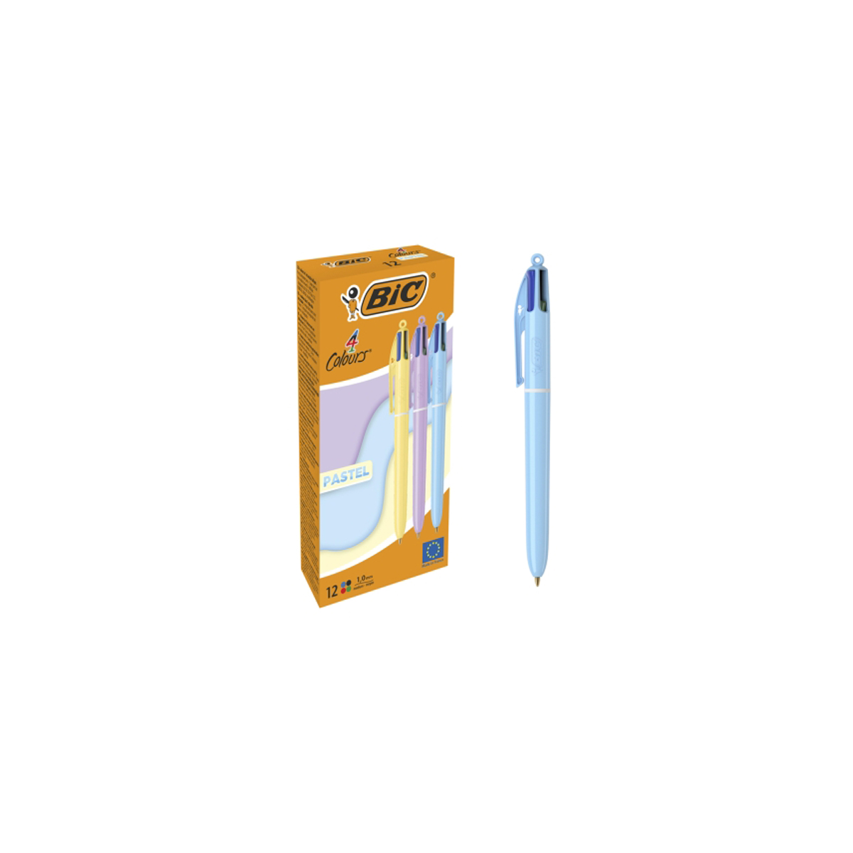 BIC 4 COLOURS PASTEL BOLI 12U