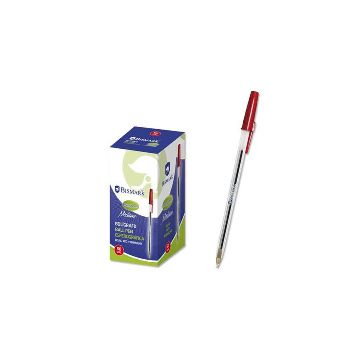 BISMARK BOLIGRAFO ROJO 50U