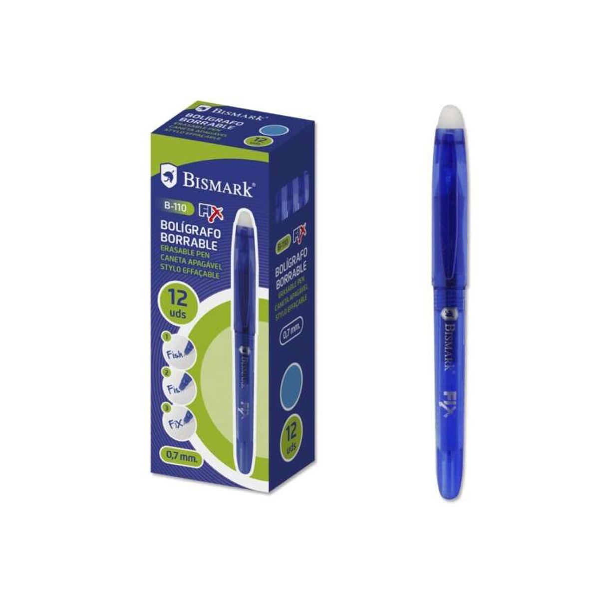 BISMARK FIX BOLIGRAFO AZUL 12U