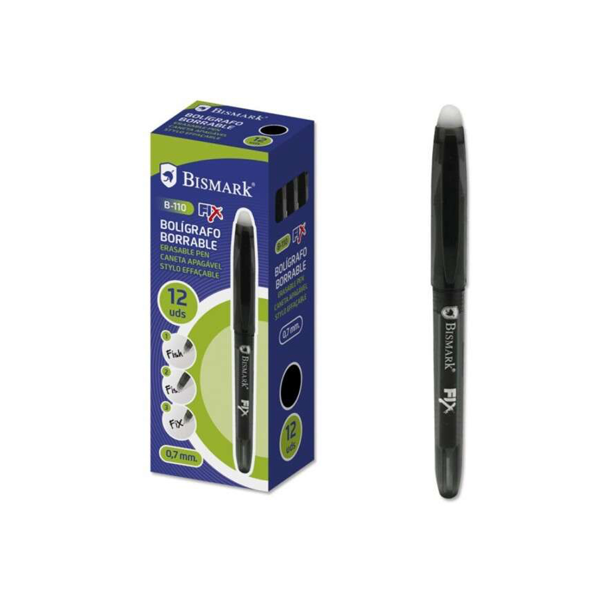 BISMARK FIX BOLIGRAFO NEGR 12U