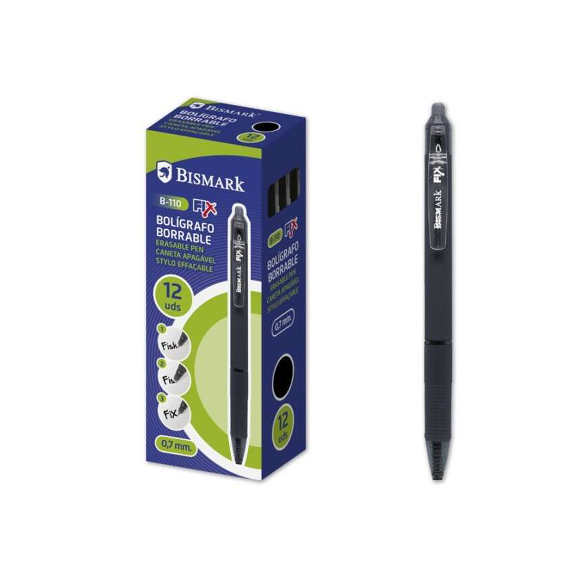 BISMARK FIX BOLIGRAFO NEGR 12U