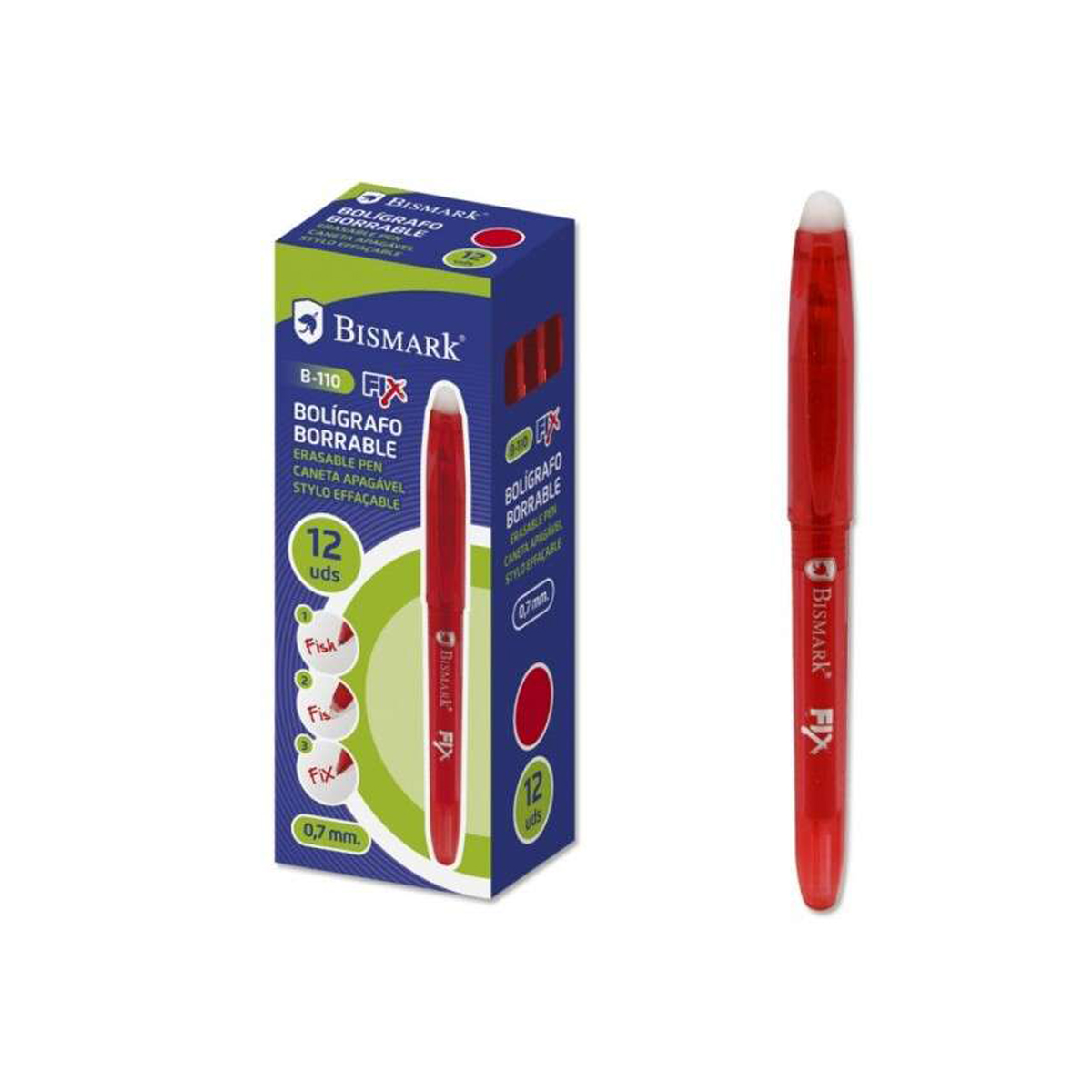 BISMARK FIX BOLIGRAFO ROJO 12U