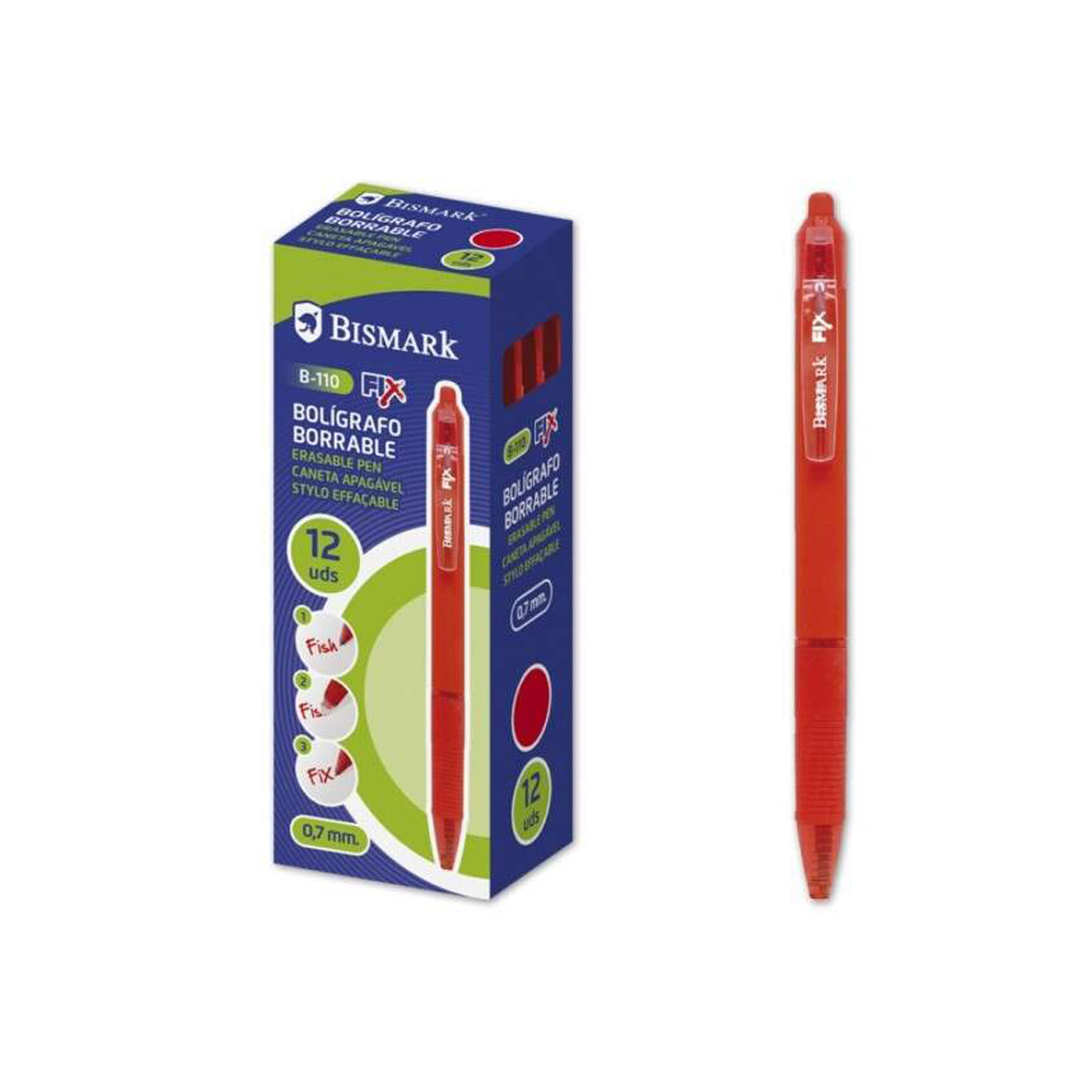 BISMARK FIX BOLIGRAFO ROJO 12U