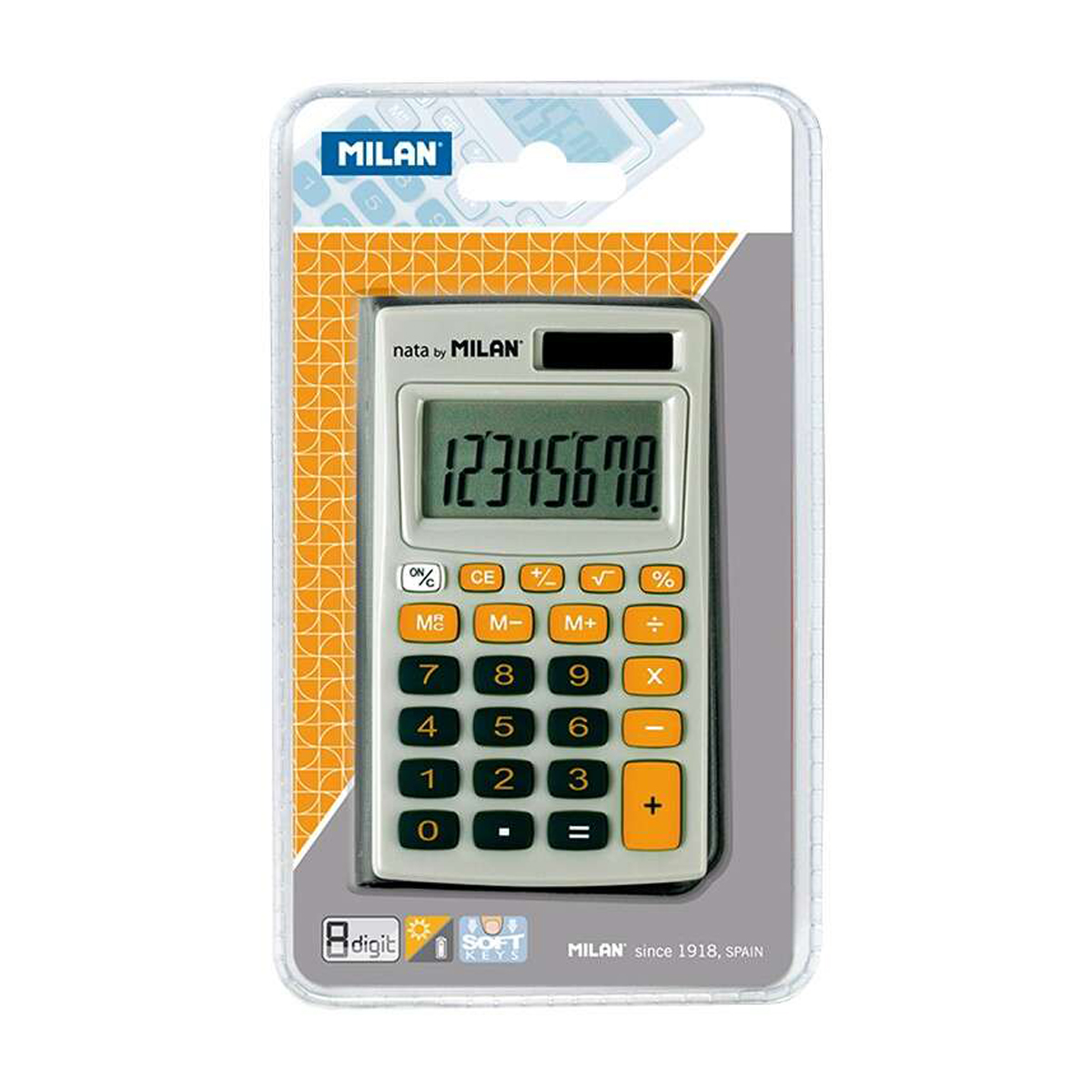 MILAN CALCULADORA 8D GRIS NARA