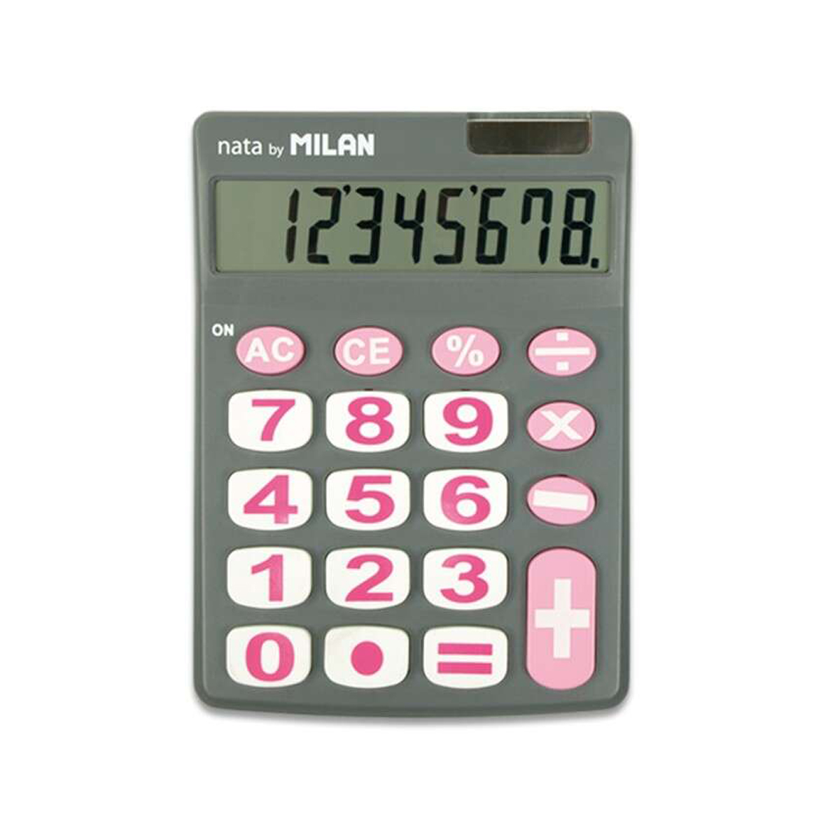 MILAN CALCULADORA 8D GRIS ROSA
