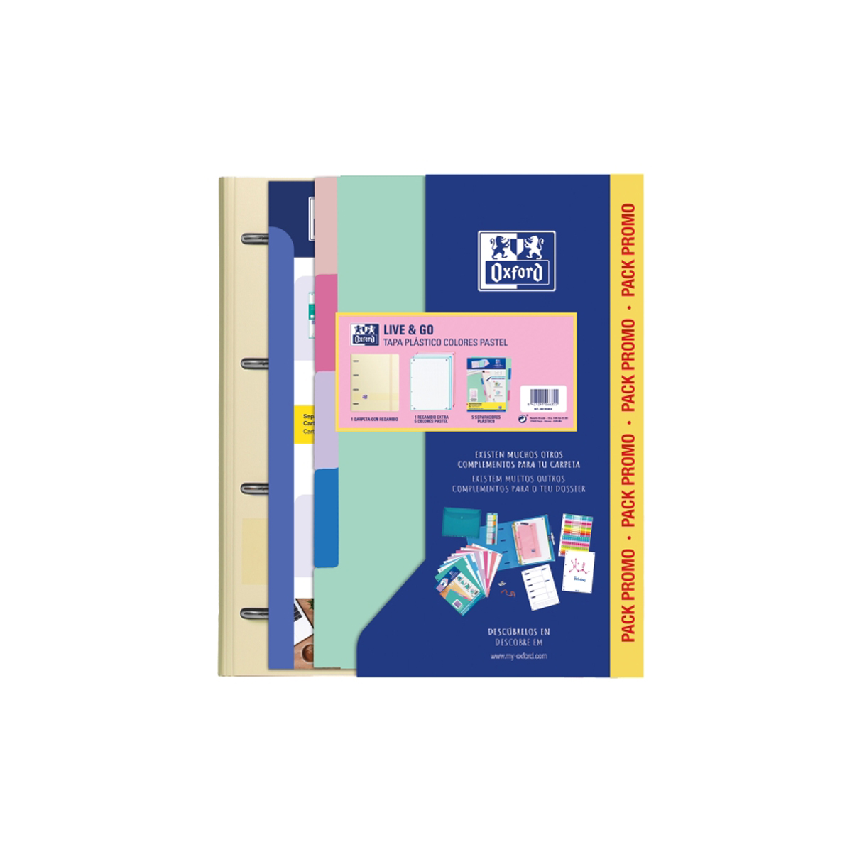OXFORD CARPETA 4A A4+ PASTEL