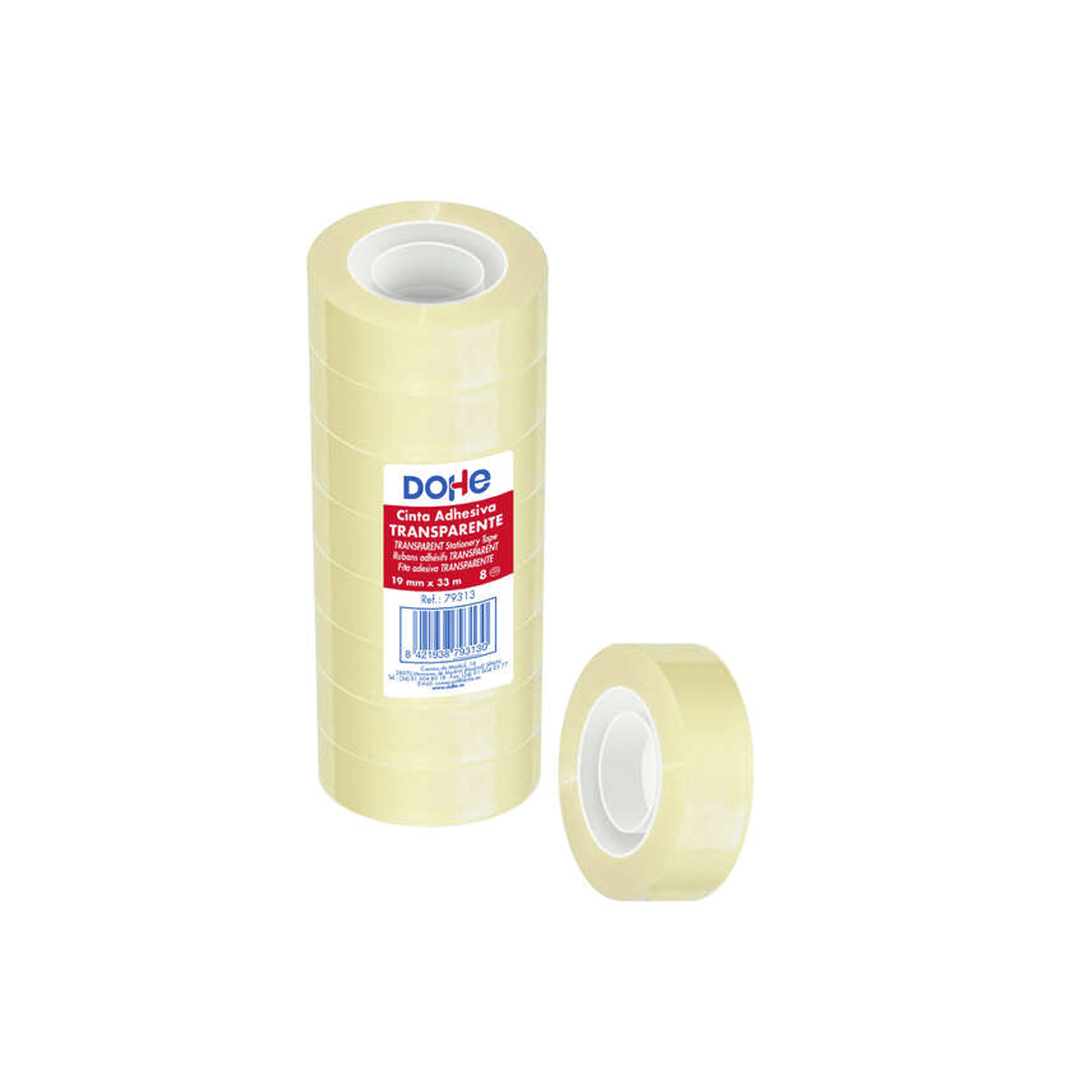 DOHE CINTA 19MMX33M 8U TRANSPA