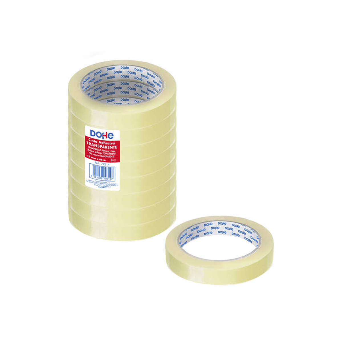 DOHE CINTA 19MMX66M 8U TRANSPA