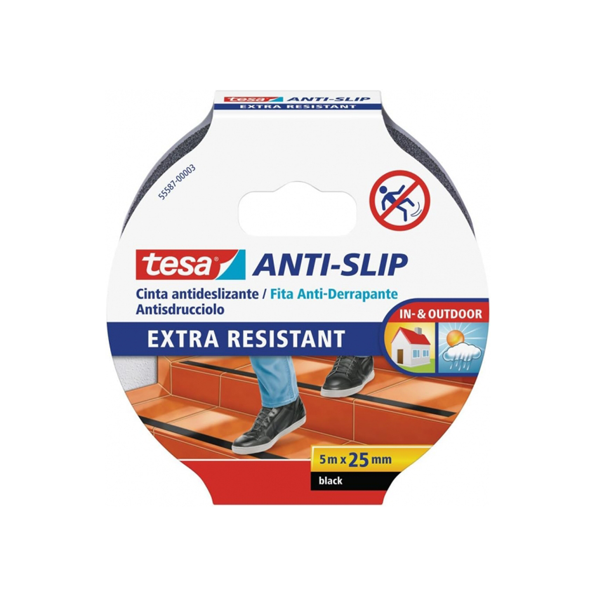TESA CINTA 25MMX5M NEGRO