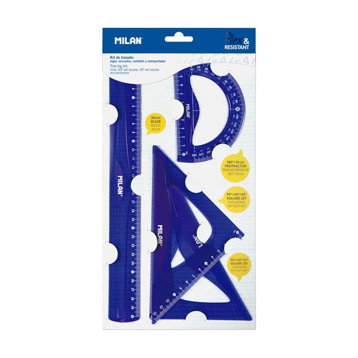 MILAN REGLAS FLEXIBLES AZUL 4U