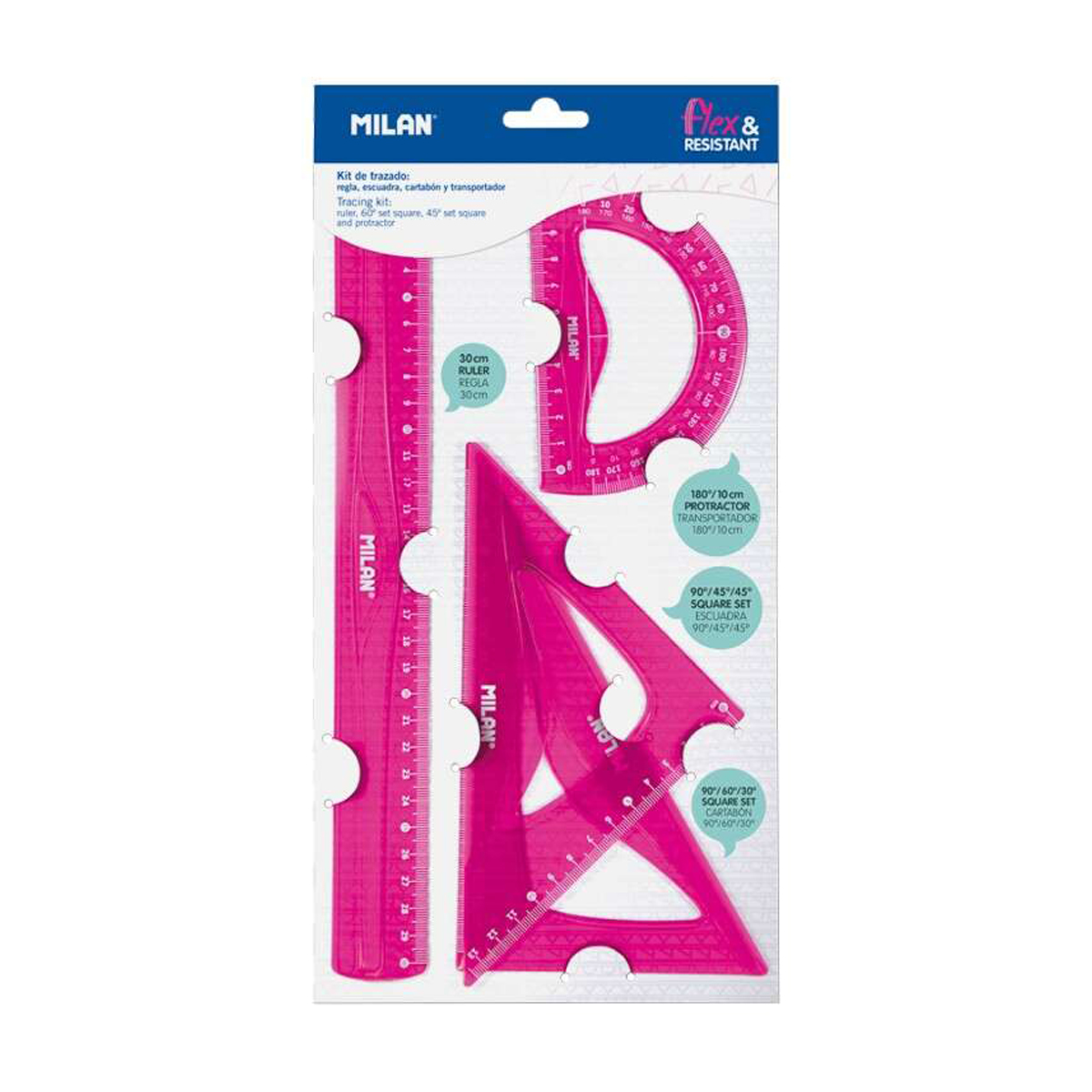 MILAN REGLAS FLEXIBLES ROSA 4U