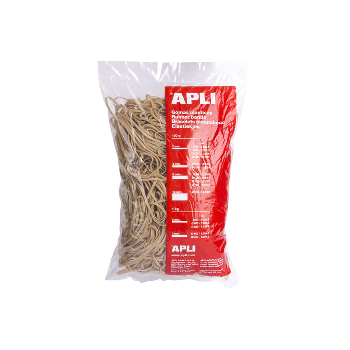 APLI GOMA ELASTICA 160X3MM 1KG