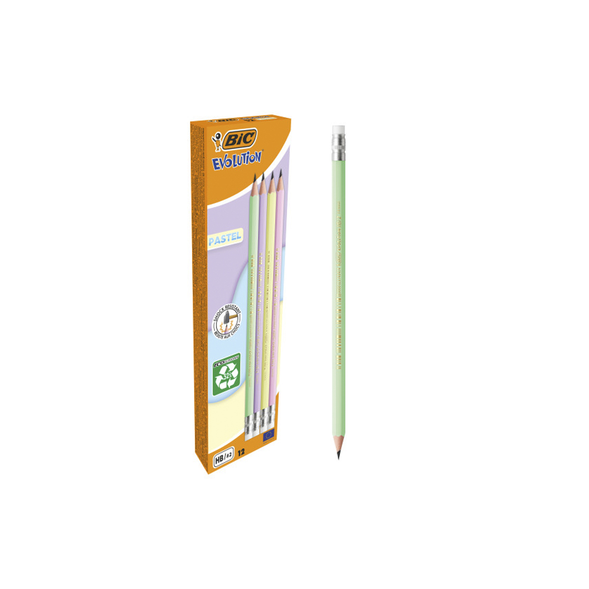 BIC EVOLUTION LAPIZ GOMA HB 12