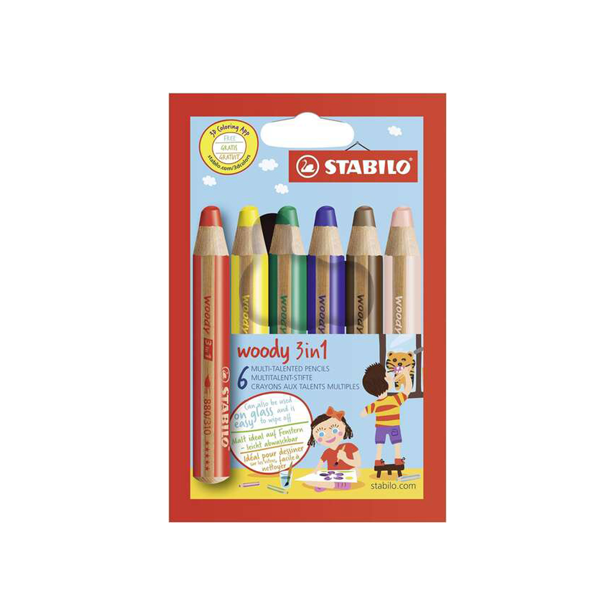 STABILO WOODY 3EN1 LAPICES 6U