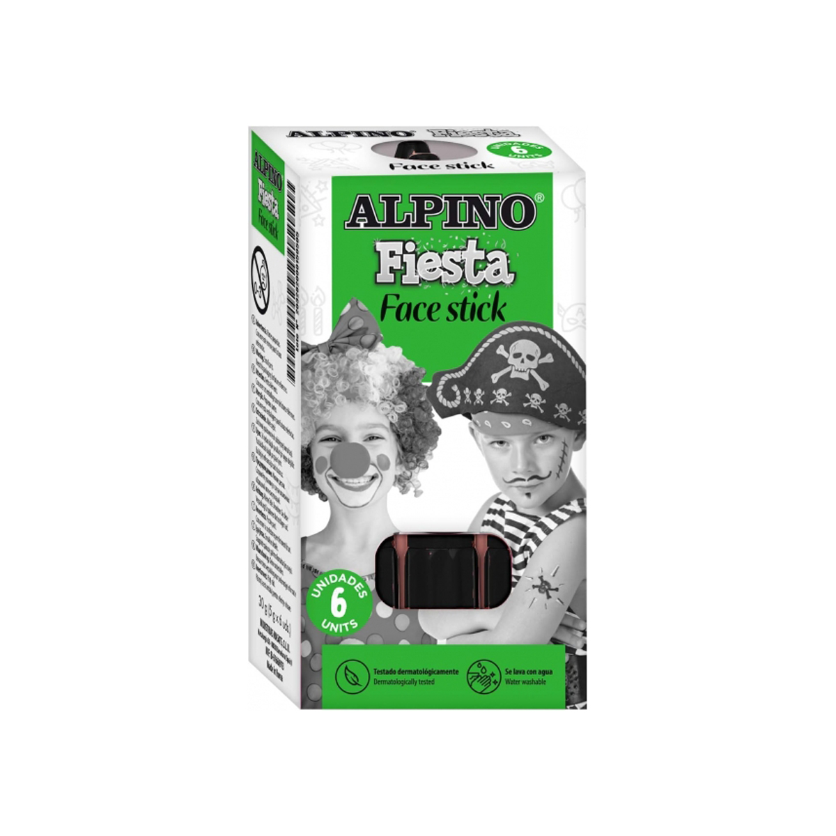 ALPINO PINTURA FACIAL 6U NEGRO