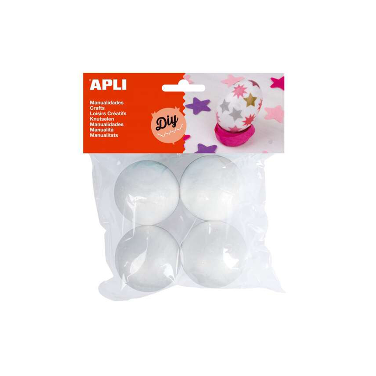 APLI BOLAS POREX 40MM 4U