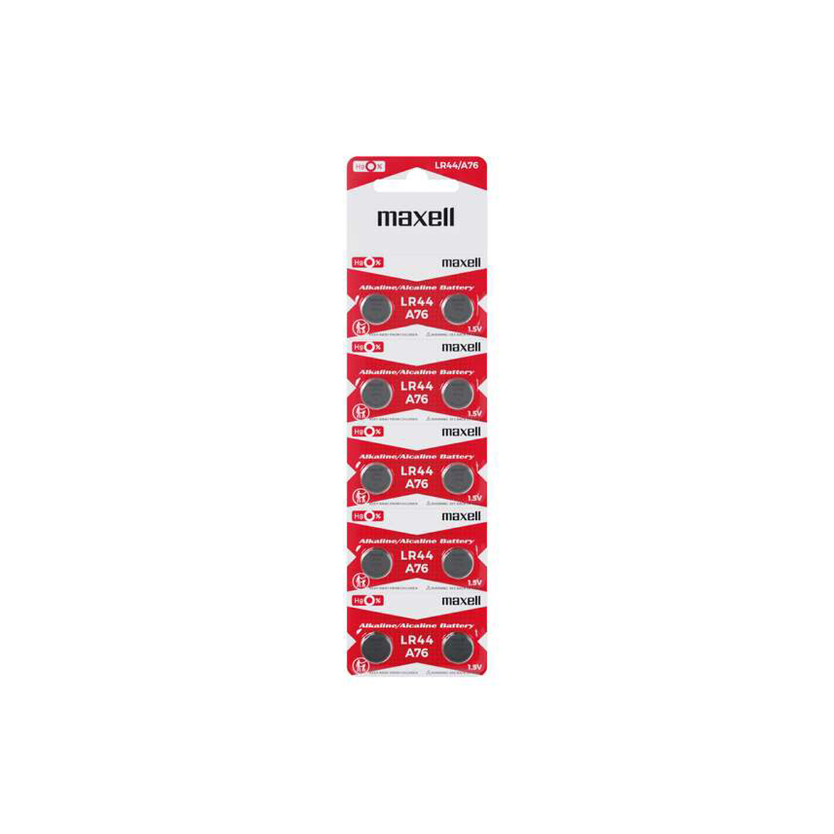 MAXELL 10 PILAS BOTON LR44 1.5