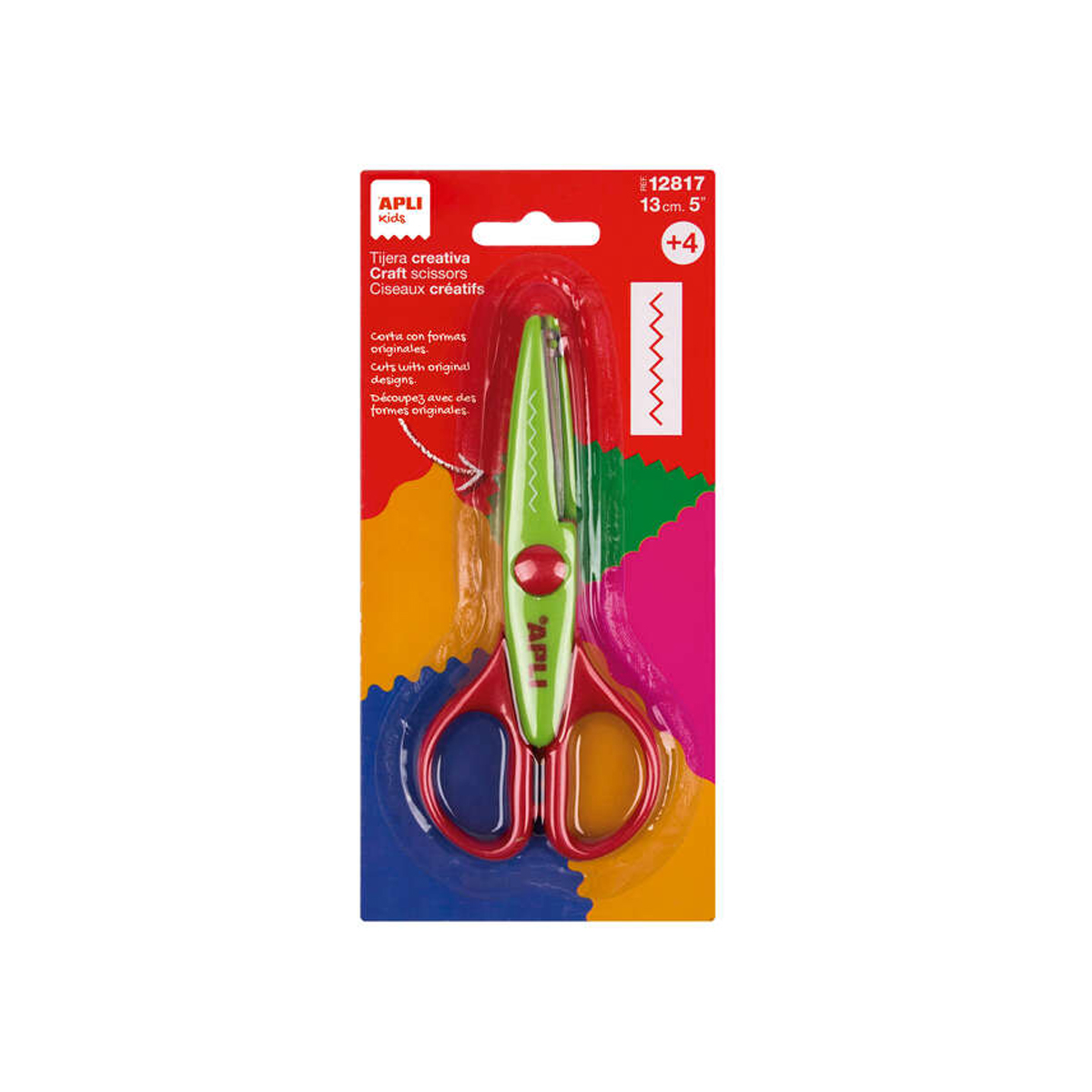 APLI TIJERA ESCOLA ZIGZAG 13CM