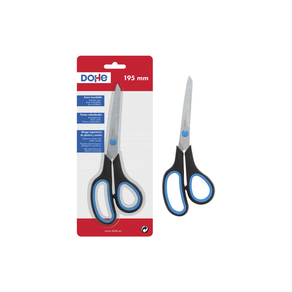 DOHE TIJERAS 19.5CM NEGRO AZUL