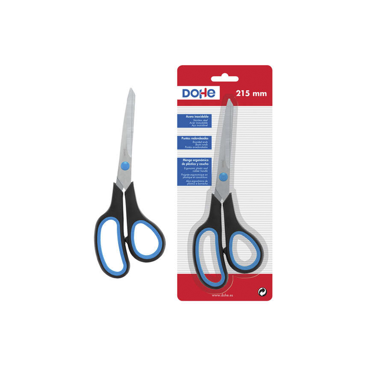 DOHE TIJERAS 21.5CM NEGRO AZUL