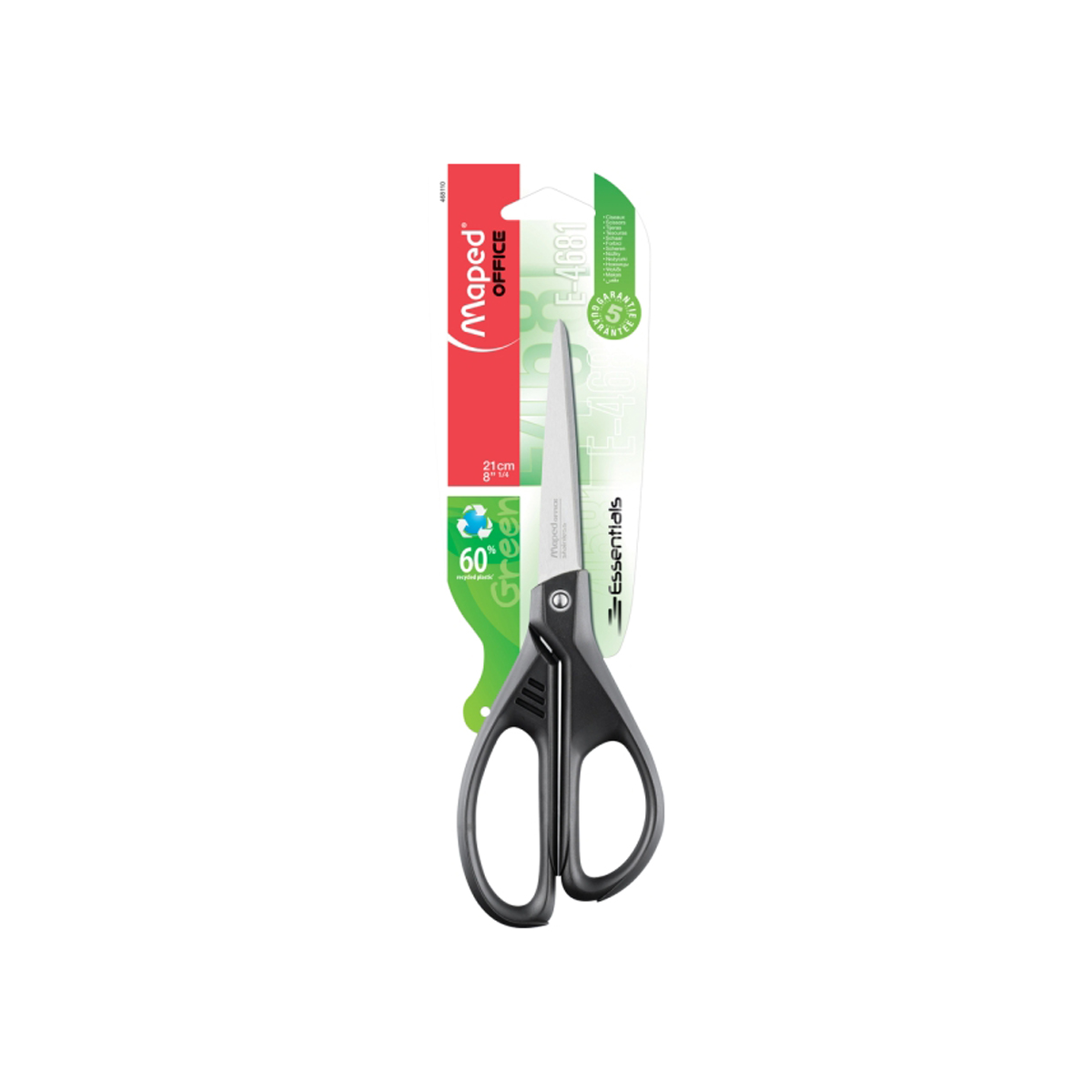 MAPED TIJERA ACERO 21CM NEGRO
